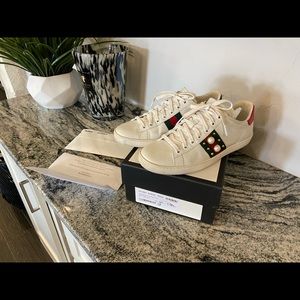 Gucci ace studded sneakers size 38.5 PRICE FIRM